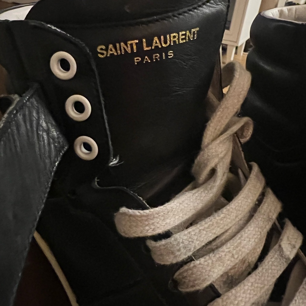 Black high top Saint Laurent sneakers SL 12h - Picture 3 of 7